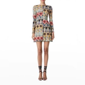Alice + Olivia Delora Patchwork Mini Dress